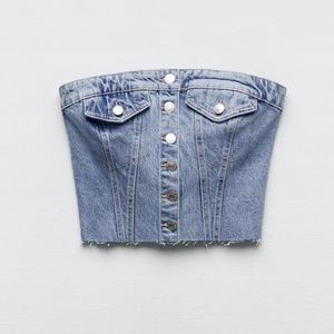 Denim corset top ZARA
